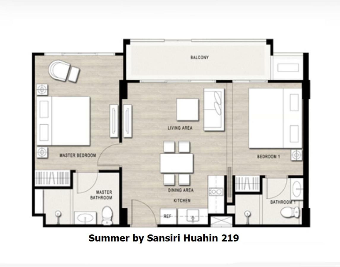 2 Bedroom Summer Huahin Condominium Exteriör bild
